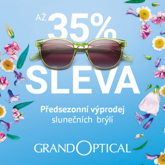 Předsezonní výprodej slunečních brýlí v GrandOptical!🕶️