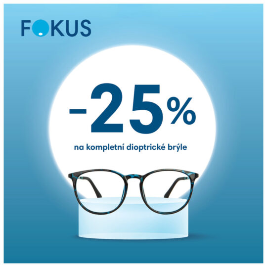 Sleva 25 % na kompletní dioptrické brýle!👓
